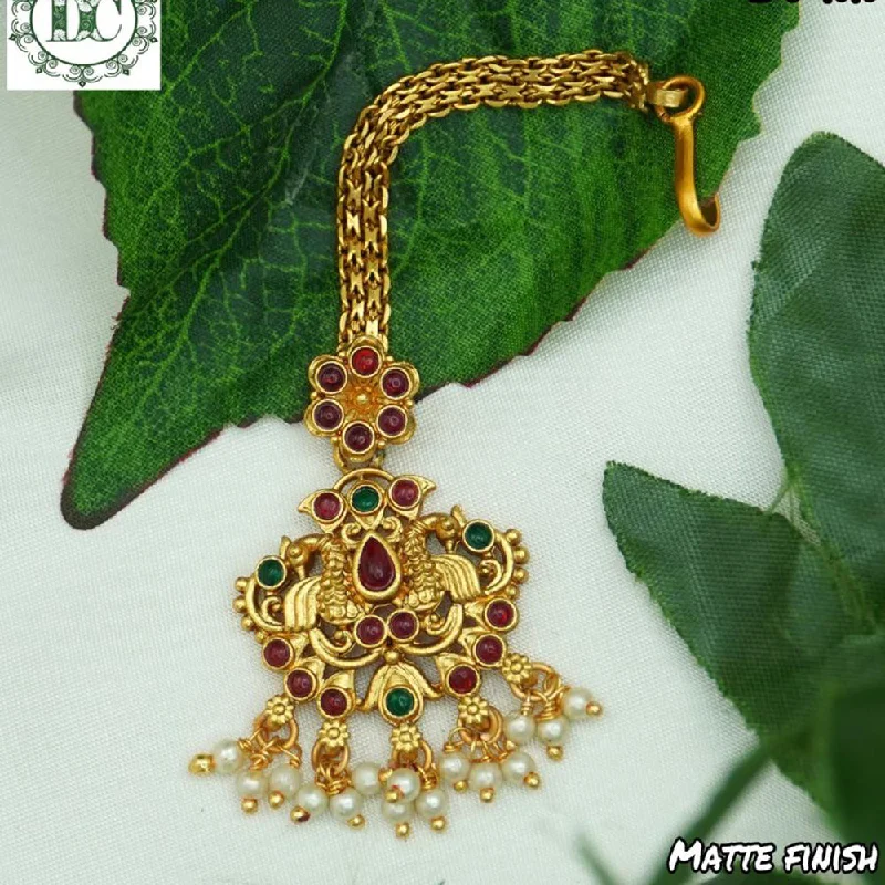 Unmissable Jewelry Discounts – Elevate Your Look For Less Diksha Collection Gold Plated Pota Stone Maangtikkka