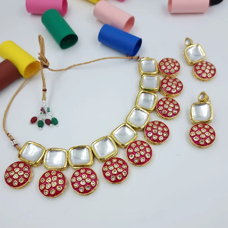 The Biggest Jewelry Sale Of The Year Is Here JCM Gold Plated Kundan and Meenakari Necklace Set