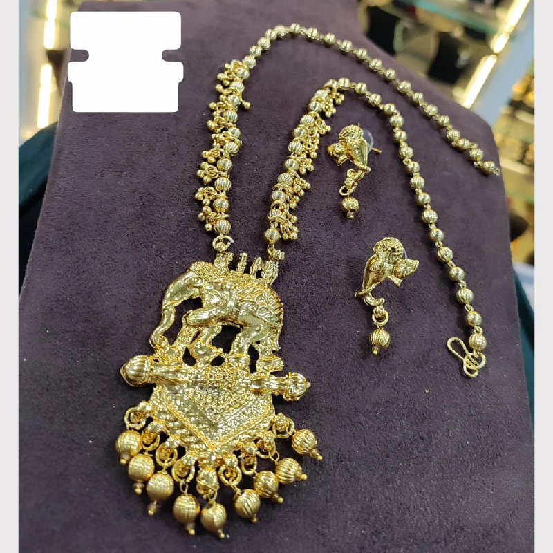 Bestselling Jewelry Now On Sale – Elevate Your Look Kavita Art Gold Plated Pota Stone And Pearl Long Necklace Set