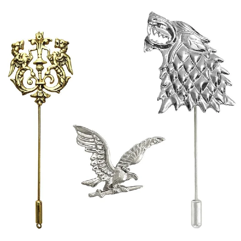 Bestselling Jewelry At Special Promotional Rates Mahi Trendy Combo of Lion, Eagle and Wolf Lapel Pin \ Brooch