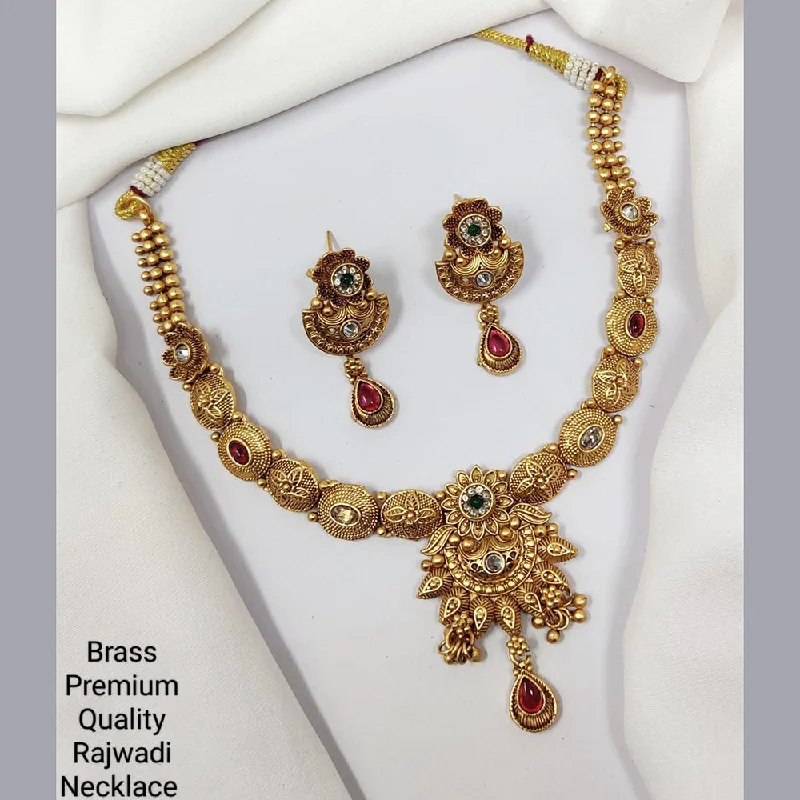 Shop Dazzling Jewelry At The Best Prices Manisha Jewellery Gold Plated Pota Stone Necklace Set