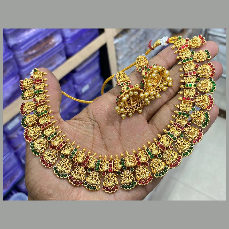 Must-Have Jewelry At Irresistible Discounts Manisha Jewellery Gold Plated Pota Stone Necklace Set