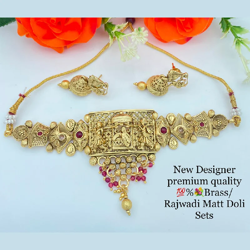 Handcrafted Jewelry Sale – Unique Designs At Low Prices Manisha Jewellery Rajwadi Matte Doli Necklace Set