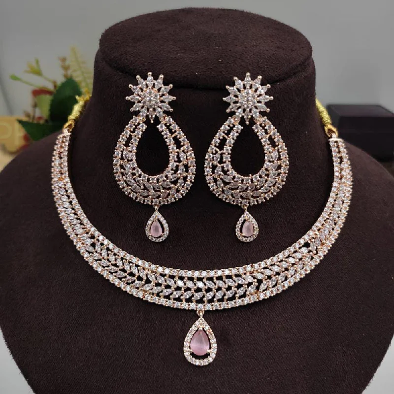 Affordable Glamour – Must-Have Jewelry At Special Rates Manisha Jewellery Gold Plated AD Stone Necklace Set