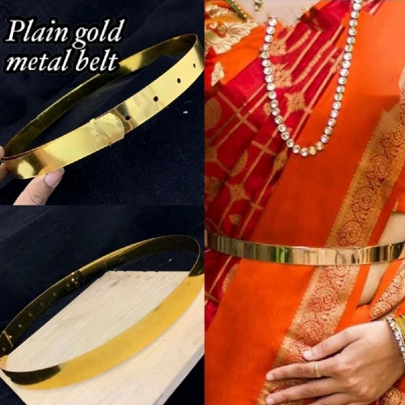 Timeless Elegance At Unbelievable Discounts Martina Jewels Plain Gold Metal Belt