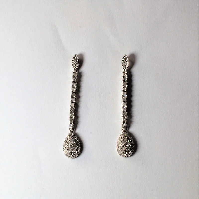 Luxury Jewelry Clearance – Shop Premium Styles Now Pave Diamond Tear Drop Earrings | 0.17ctw |