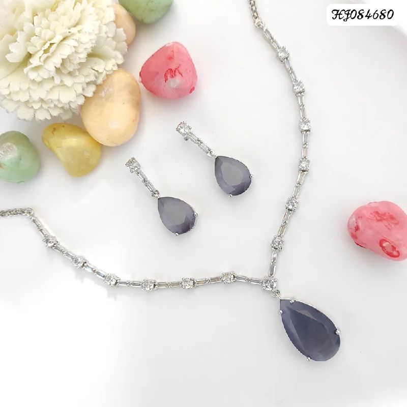 Jewelry Clearance Event – Stock Up Before It's Over Raj Creations Silver Plated Crystal Stone Necklace Set