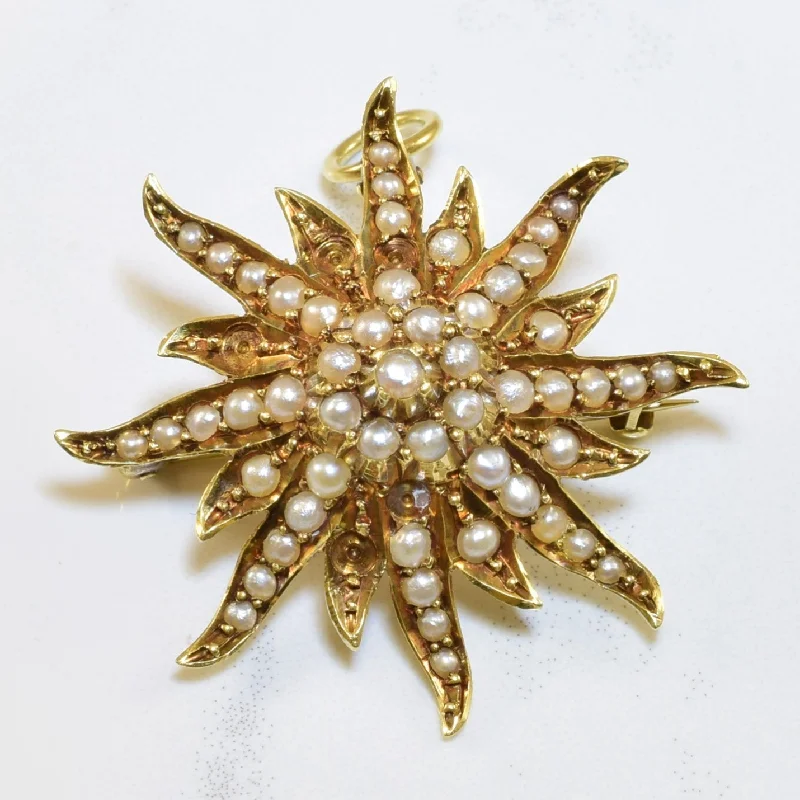 Don't Miss Out – Shop Elegant Jewelry For Less 1930s Seed Pearl Convertible Brooch/Pendant | 1.60ctw |