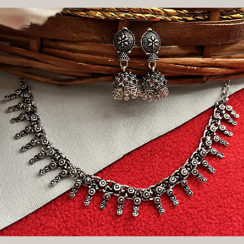 Chic And Stylish Jewelry At Discounted Prices Shringarstreet Light Weight Oxidised Necklace Set