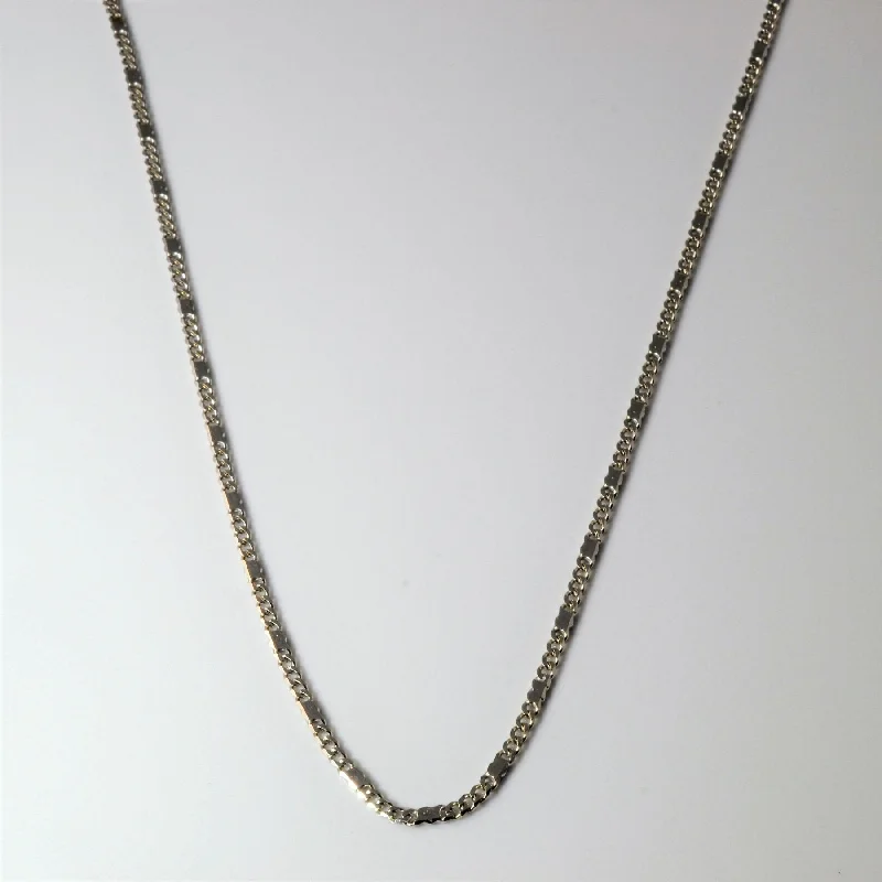 Buy More, Save More – Special Jewelry Discounts 10k White Gold Modified Station Chain | 22" |