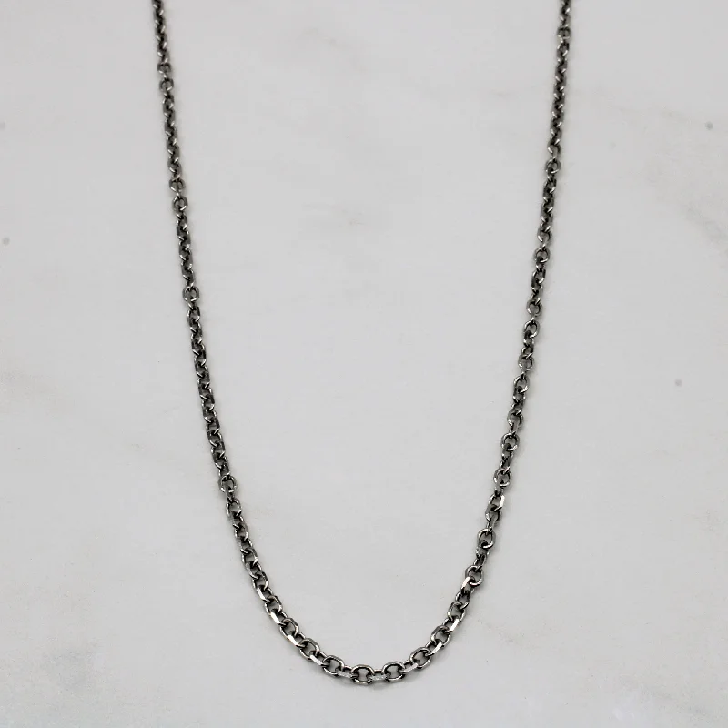 Seasonal Jewelry Sale – Upgrade Your Collection 14k White Gold Cable Chain | 30" |