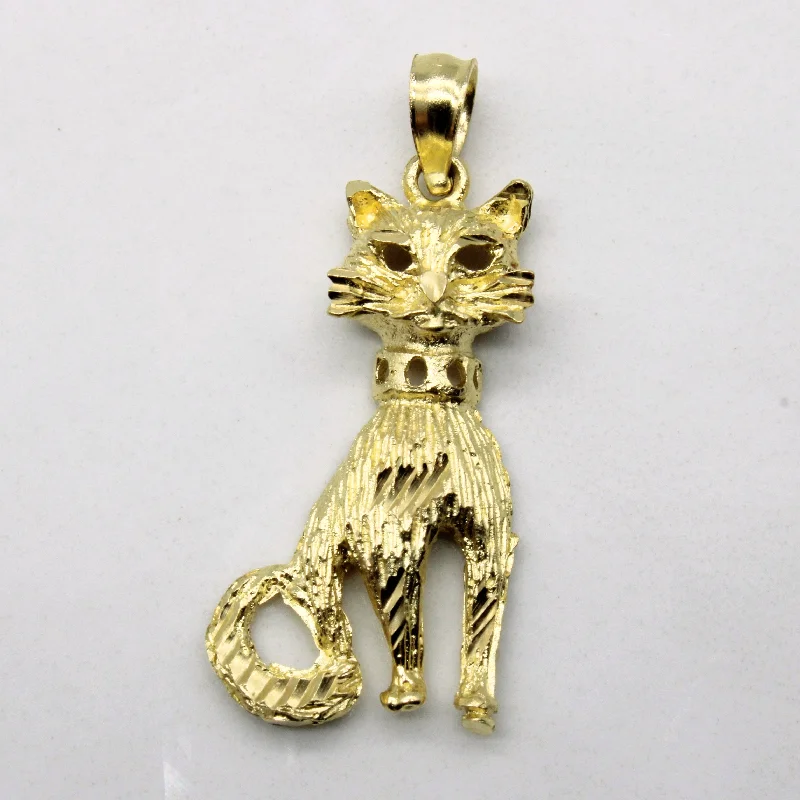 Holiday Jewelry Sale – Perfect Gifts At Great Prices Yellow Gold Cat Pendant |