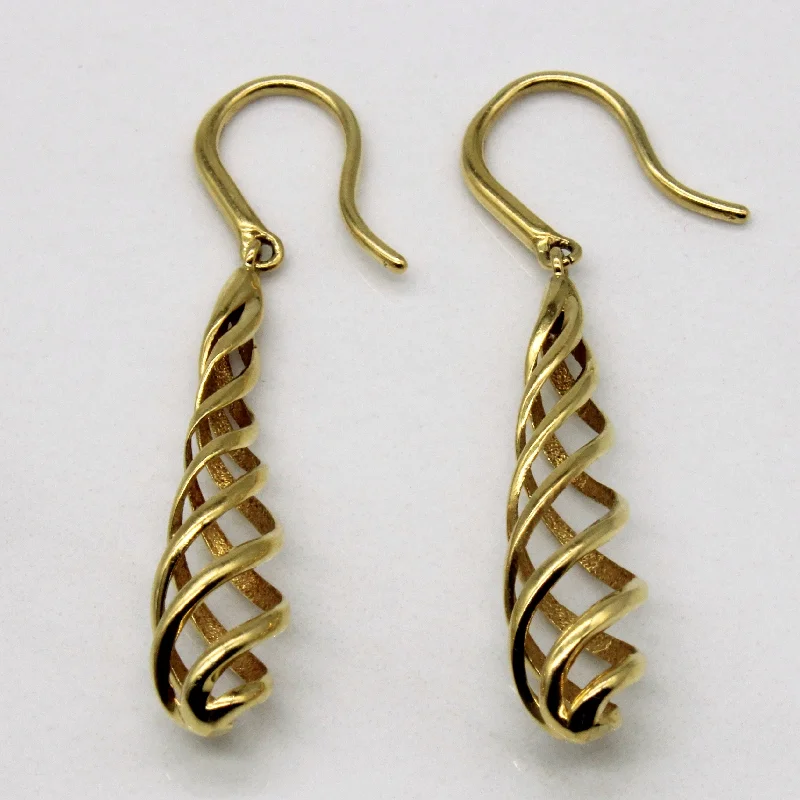 Buy More, Save More On Stunning Jewelry Pieces Yellow Gold Corkscrew Drop Earrings |