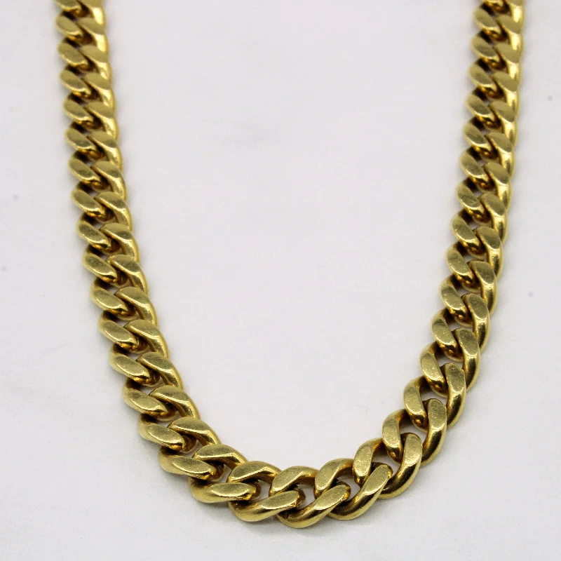 Exclusive Online Discounts On Stylish Jewelry 18k Yellow Gold Cuban Chain | 24" |