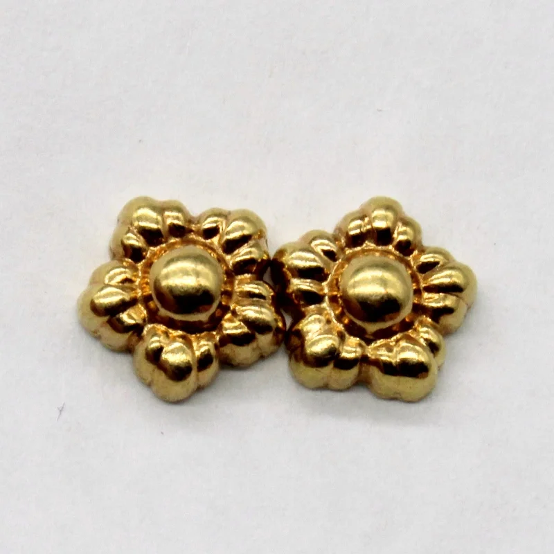 Limited Stock On Premium Jewelry At Low Prices Yellow Gold Flower Earrings |