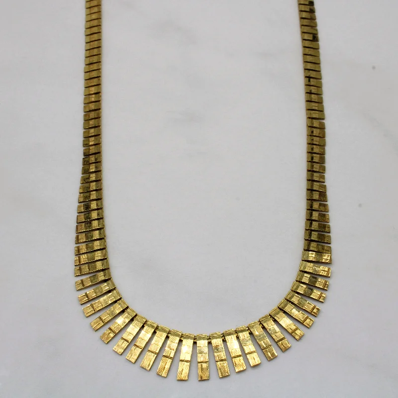 Special Offers On Handcrafted And Designer Jewelry Yellow Gold Fringe Necklace | 17" |