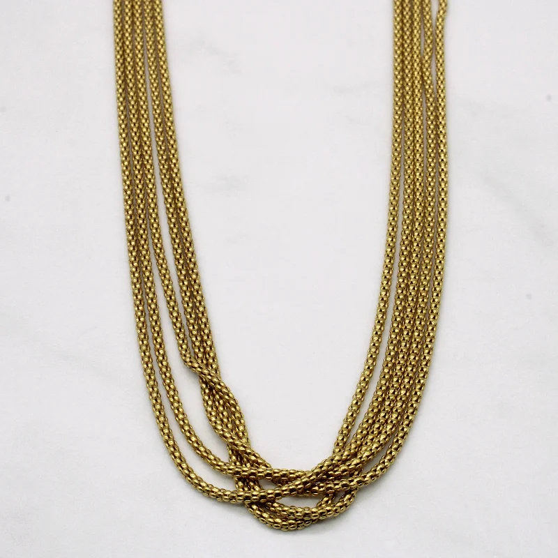 Exclusive Online Discounts On Stylish Jewelry Multi Strand Gold Bead Necklace | 18" |